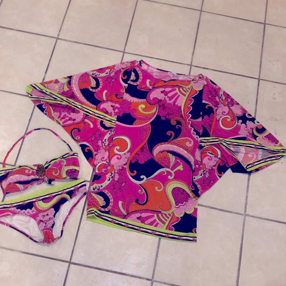 TRINA TURK bathing suit and cover top